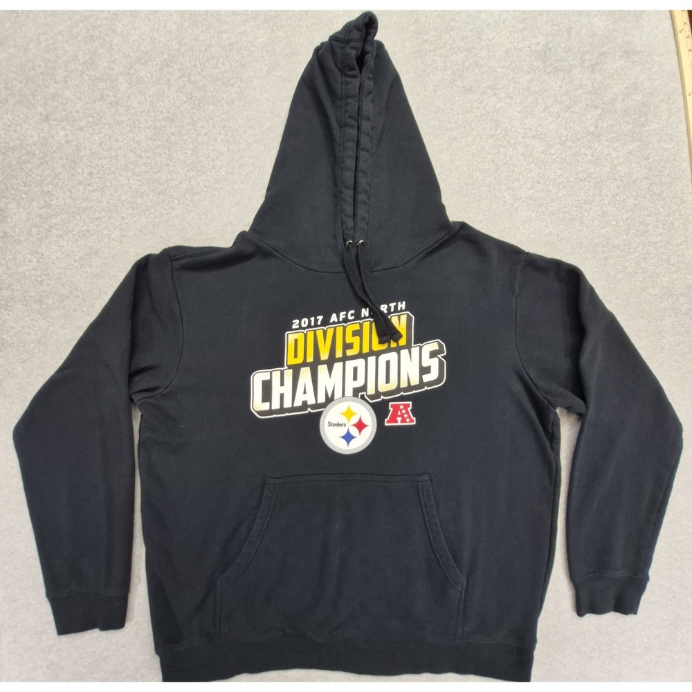 Pittsburgh Steelers Hoodie Fanatics Pro Line Black Yellow Mens XL NFL AFC North